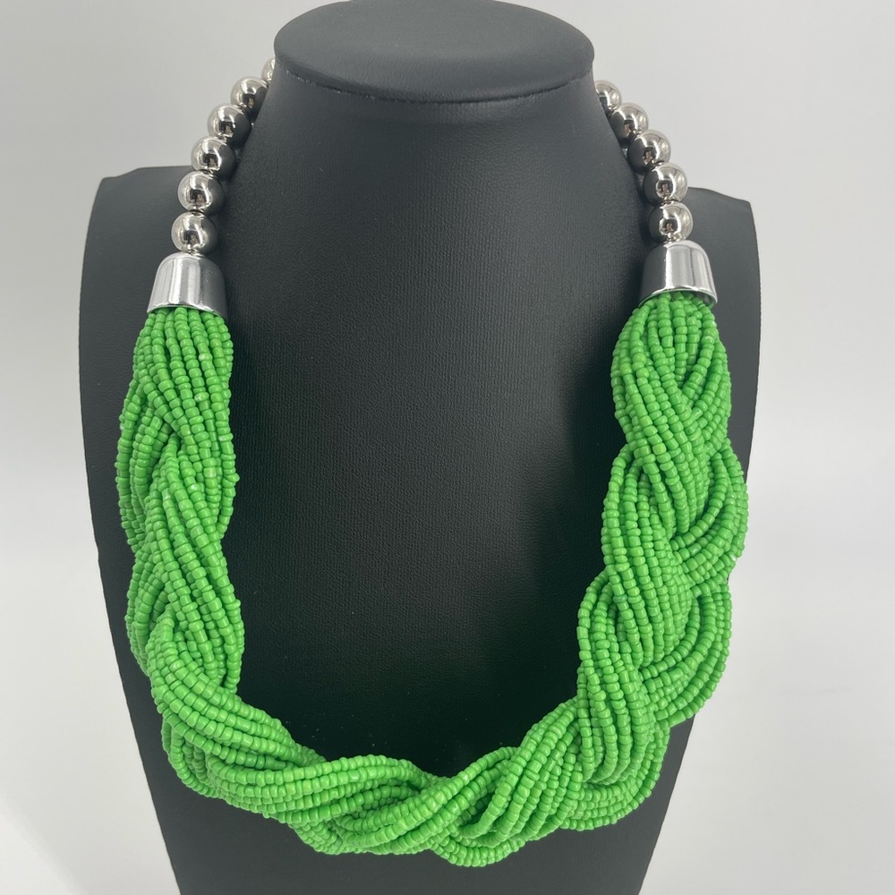 Thick Green Beads Choker